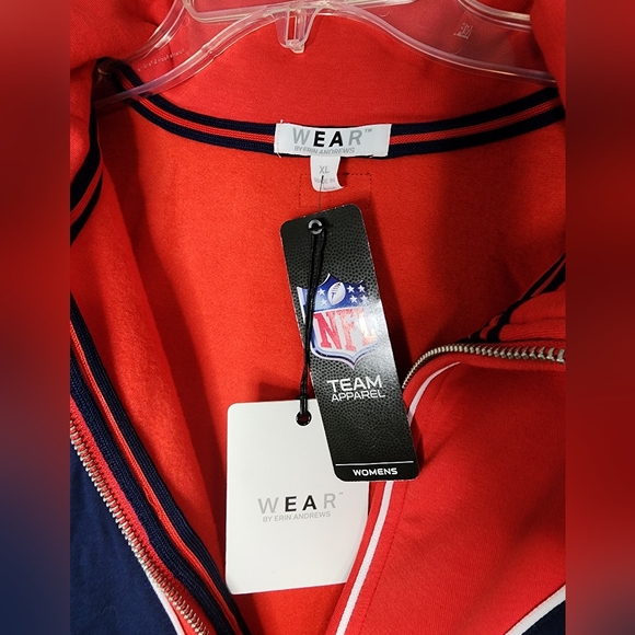 New NFL Football New England Patriots Womens Half Zip Sweater XL New With Tags - Picture 8 of 11